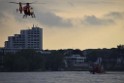 PRhein Koeln Porz Ensen Schwimmer untergegangen P069